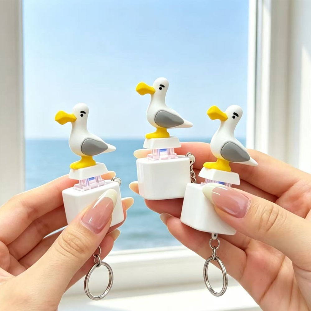 Electronics Gadgets Wholesale - Брелок-кейкап Mine Seagull: светящийся, звуковой, антистресс,
